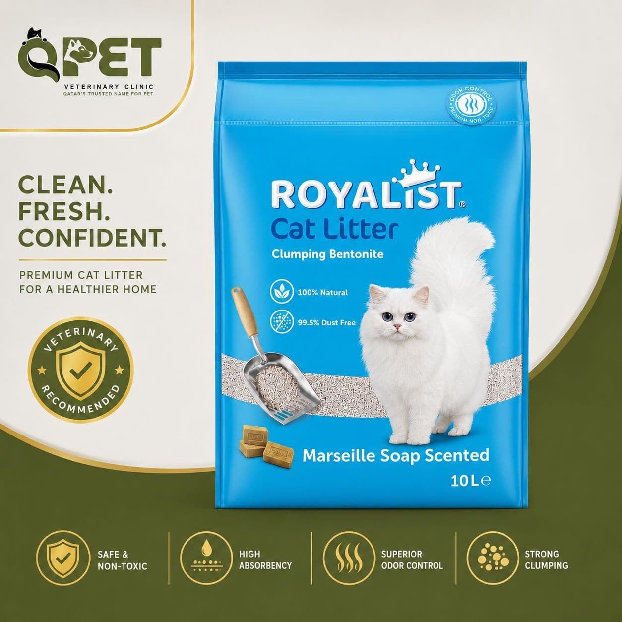 Royalist Cat Litter Marseillie Soap (10 L) view 2